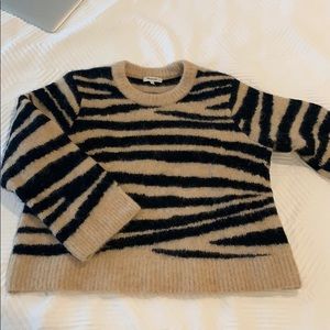 Madewell animal print bell sleeve sweater